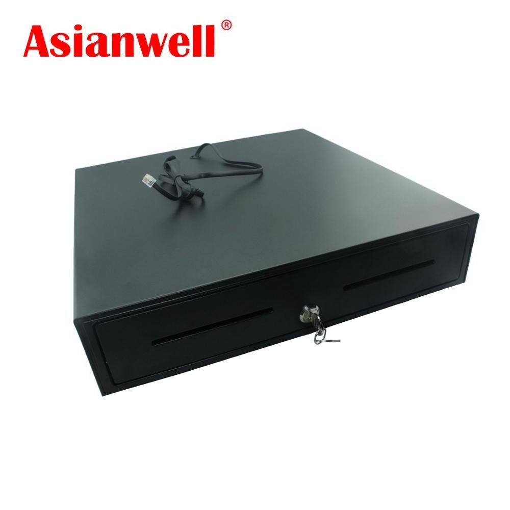 Electronic Mini Metal cash safe drawer cheap RJ11 Mechanism Locking Cash Drawer With 5 Bill Trays And 5 Coin Trays