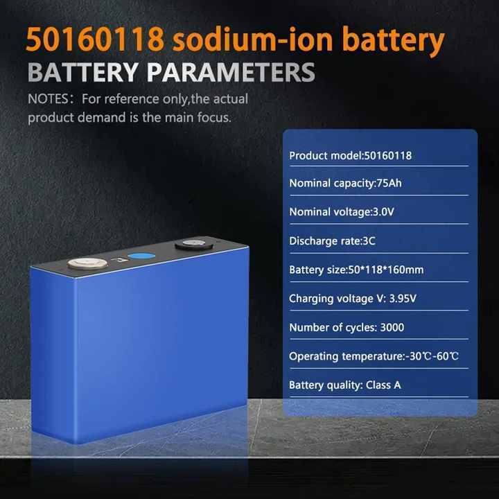 50160118  for sale Na-ion  battery 3V 75AH 3000 times cycles sodium-ion batteries sodium ion battery solaire 75ah SIB