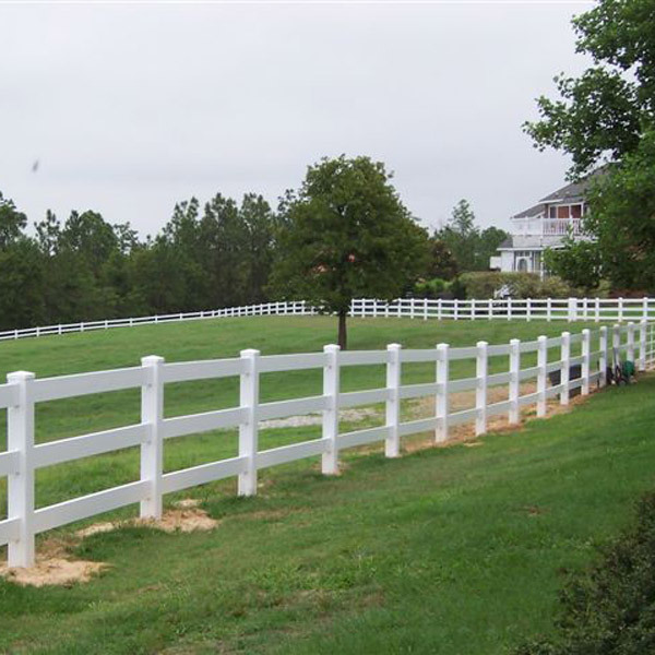 Top Quality 100% Virgin PVC 4 rail white horse vinyl fence pvc farm horse fence used vinyl fence for sale