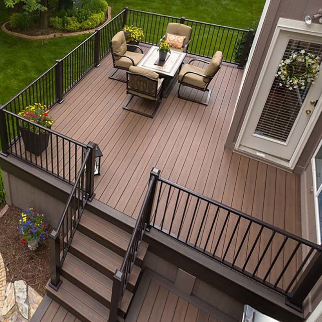 New Generation Outdoor PVC Watertight Decking No Gap Terrace Balcony Composite Decking Flooring