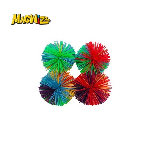 Hot Selling Monkey Stringy Balls Rubber Funny Juggling Bouncing Pompom Koosh Ball With High Quality