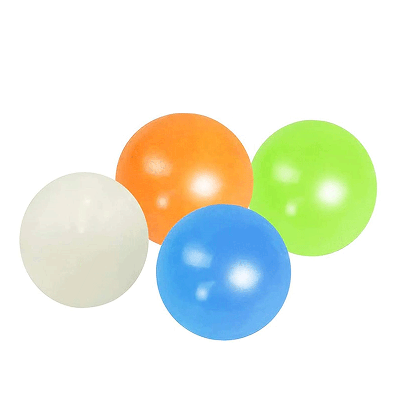 Best Selling Glow Squishy Ball Stick To The Wall Slowly Fall Off Luminescent Stress Relief Balls Sticky Ceil Ball