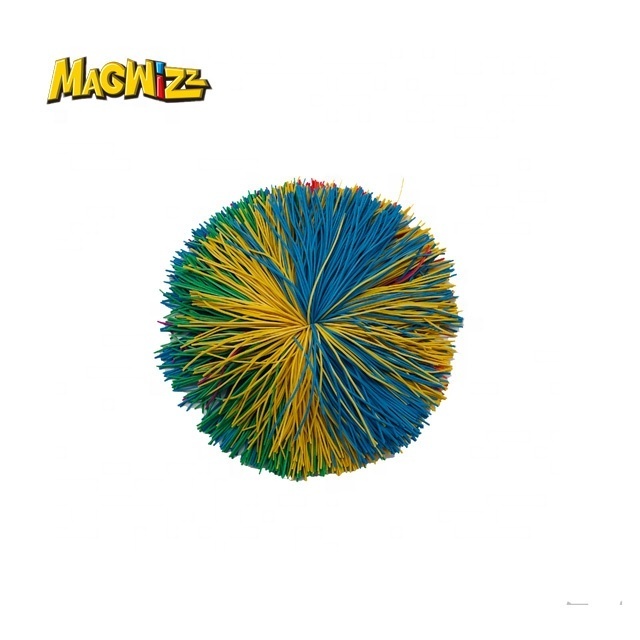 Custom 10 Cm Beach Ball Set Monkey Stringy Rainbow Pom Koosh Ball With Great Price