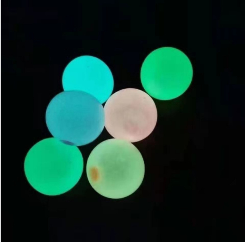 Best Selling Glow Squishy Ball Stick To The Wall Slowly Fall Off Luminescent Stress Relief Balls Sticky Ceil Ball