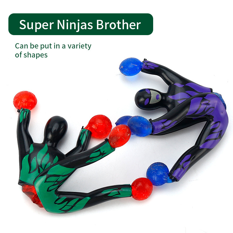 Good wholesale china toys popular new boy toys ninja Spider Man Stretchy Sticky Toys for kids