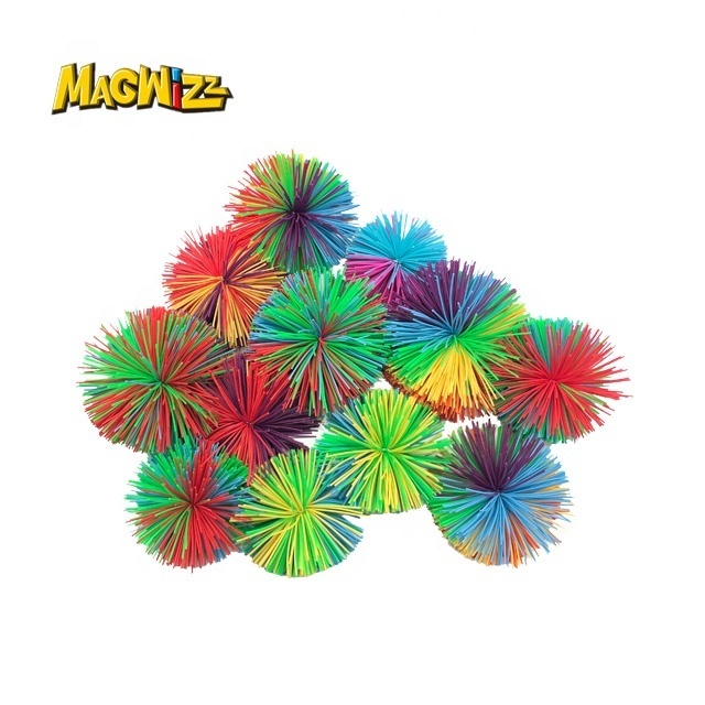 Hot Selling Monkey Stringy Balls Rubber Funny Juggling Bouncing Pompom Koosh Ball With High Quality