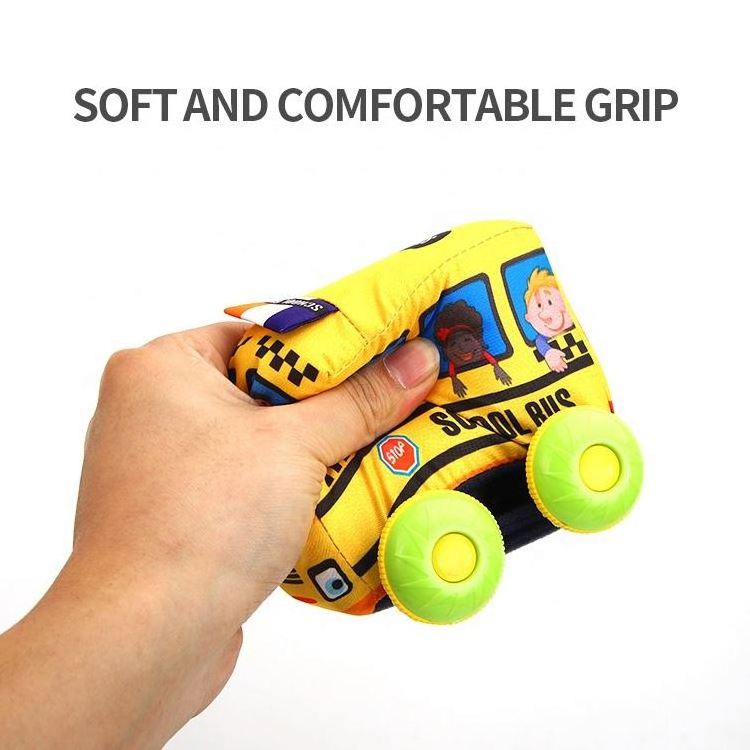 Mini Soft Bus Pull Back Baby Toy Car Lovely and Safety  Friction Car Toy