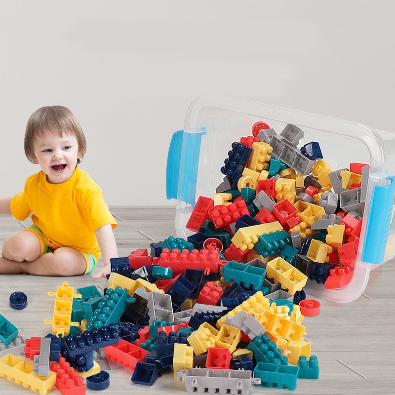 150pcs Baby Large Particles Plastic Building Blocks Kids Educational Plastic Building Blocks Set