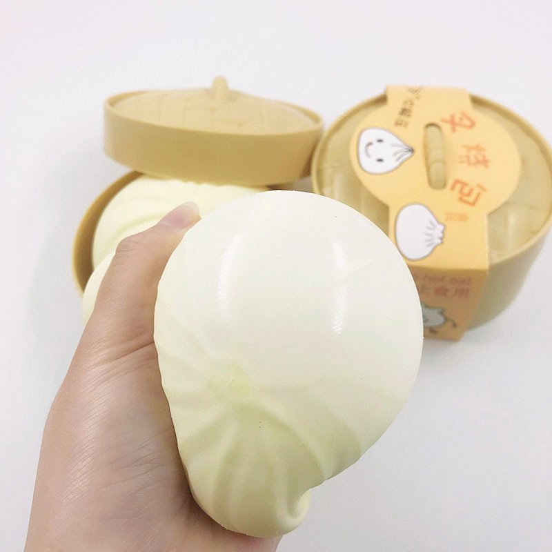 Squishy Stress Ball Steamed Stuffed Bun Squeezing Stress Relief Toy Decompression Toys Buns Squishy Toy Dumpling