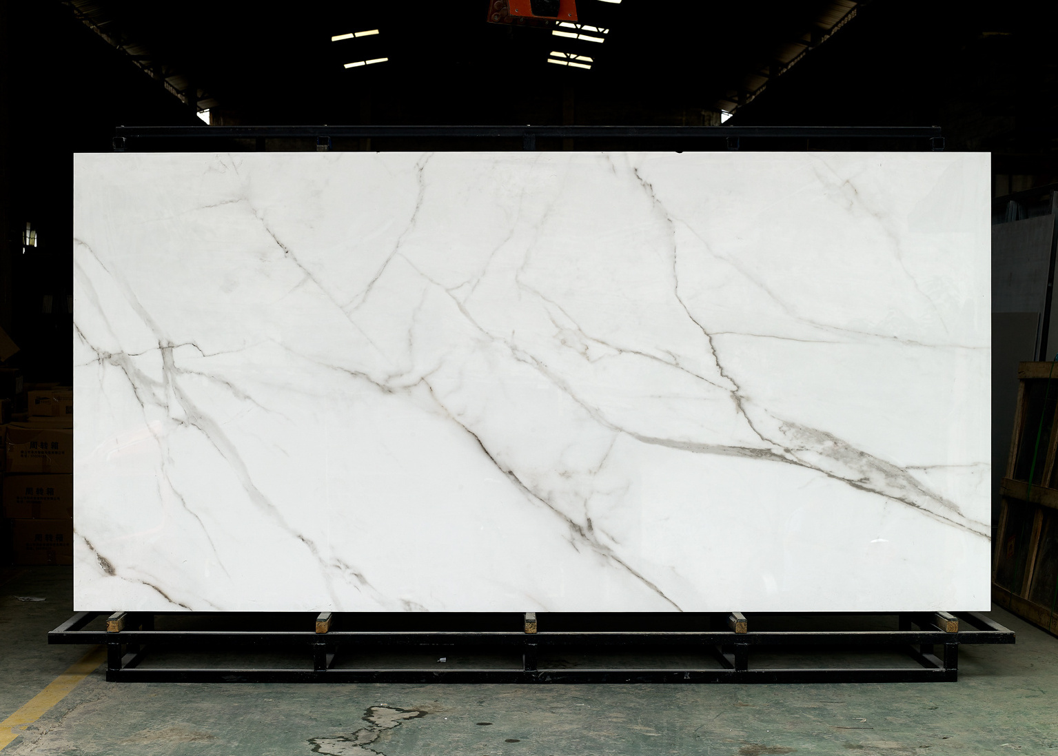 Piedra sinterizada 6mm marble look slab calacatta white 1200x2700mm porcelain slab for wall and floor decoration