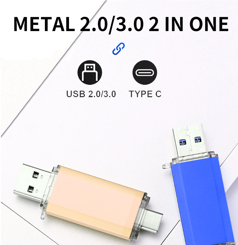 USB C Flash Drive 128GB Type 3.1 Port USB C Thumb Drive Metal Flash Drive Compatible with iPhone 15/Android Phone/PC/Mac Pro