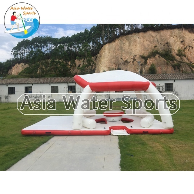 Water Floating Platforms Dock Jet Ski Dock Inflatable Water Floating Island Inflatable Aqua Cabanas With Tent