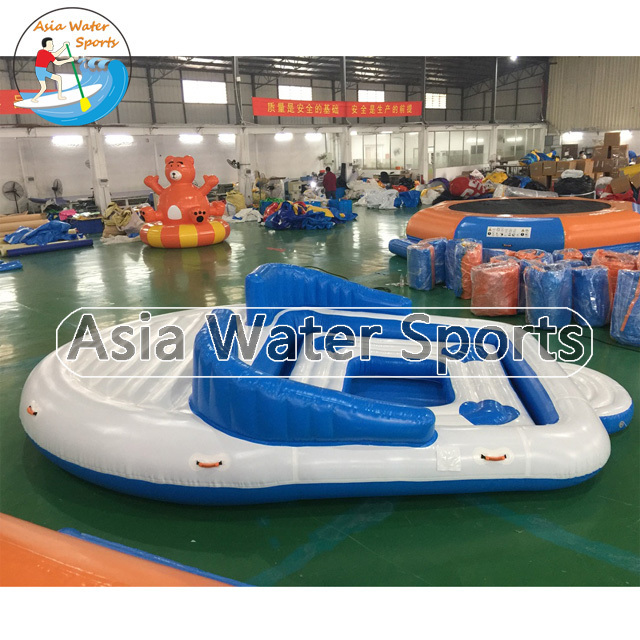 Hot 6 Person Inflatable Raft Pool Tropical Tahiti Ocean Floating Island