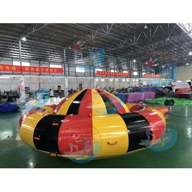 Tornado 6 rider tubes Inflatable Disco Boat Motorized Water Toy Aqua Twister Inflatable Spinner Water Boat