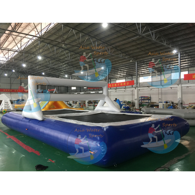 Hot sell Inflatable Volleyball Court water volleyball, inflatable water game jumping trampoline volleyball court for lake / sea