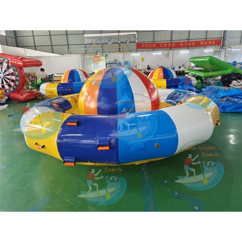 Commercial UFO Aqua Twister Ski Tube Inflatable Water Rotating Disco Boat Spinning Towable Boat