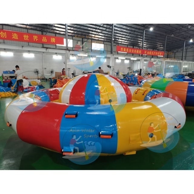 Tornado 6 rider tubes Inflatable Disco Boat Motorized Water Toy Aqua Twister Inflatable Spinner Water Boat