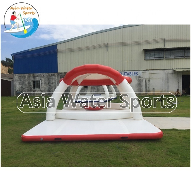 Water Floating Platforms Dock Jet Ski Dock Inflatable Water Floating Island Inflatable Aqua Cabanas With Tent