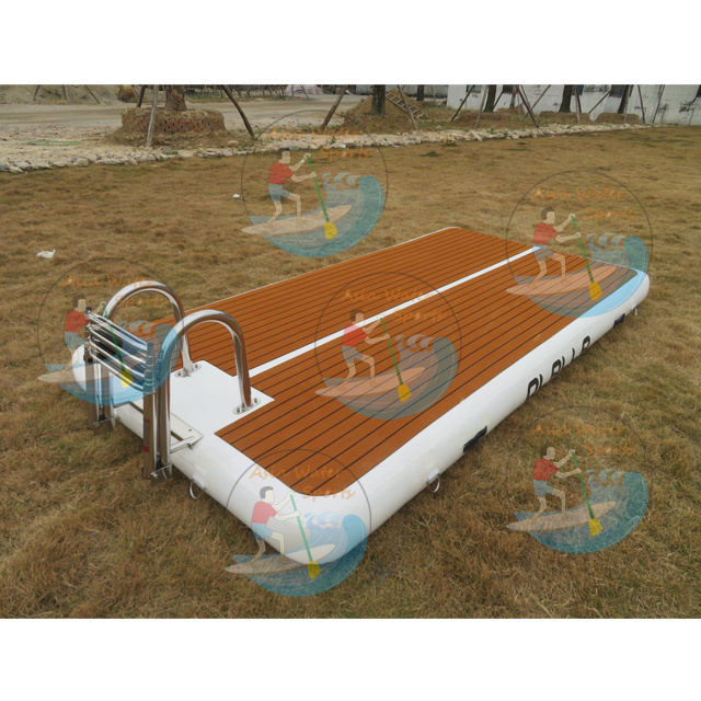 Inflatable Floating Island with shade Water Floating Platform Inflatable Yacht Pool Dock Float For Sale