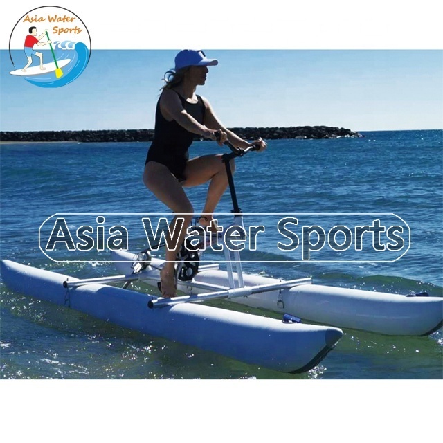 High Quality Drop Stitch Pvc Water Bikes Inflatable Banana Tubes Floating Water Bike Pedal Boats Bikes