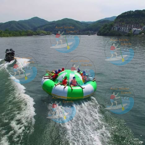 Inflatable Disco Boat Motorized Water Toy , Sea Inflatable Semi Boat , Aqua Twister Inflatable Spinner Water Boat