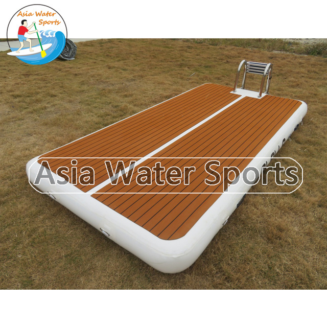 Inflatable Floating Island with shade Water Floating Platform Inflatable Yacht Pool Dock Float For Sale