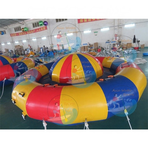 Tornado 6 rider tubes Inflatable Disco Boat Motorized Water Toy Aqua Twister Inflatable Spinner Water Boat