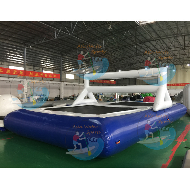 Hot sell Inflatable Volleyball Court water volleyball, inflatable water game jumping trampoline volleyball court for lake / sea