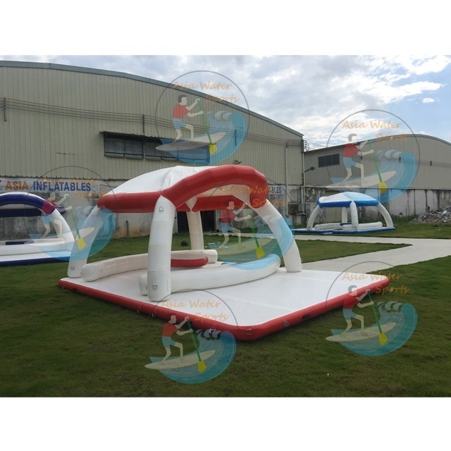 Water Floating Platforms Dock Jet Ski Dock Inflatable Water Floating Island Inflatable Aqua Cabanas With Tent