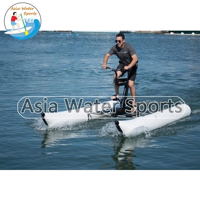 Outdoor Play Inflatable PVC Pontoons Water Bike / Water Bicycle Sea Bike Pedal Bike Riding Tube Waterbike