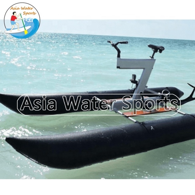 High Quality Drop Stitch Pvc Water Bikes Inflatable Banana Tubes Floating Water Bike Pedal Boats Bikes