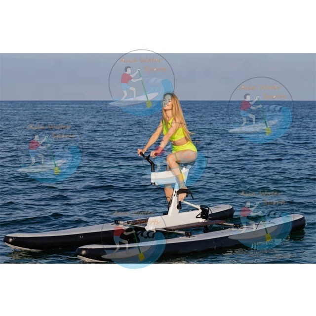 High Quality Drop Stitch Pvc Water Bikes Inflatable Banana Tubes Floating Water Bike Pedal Boats Bikes