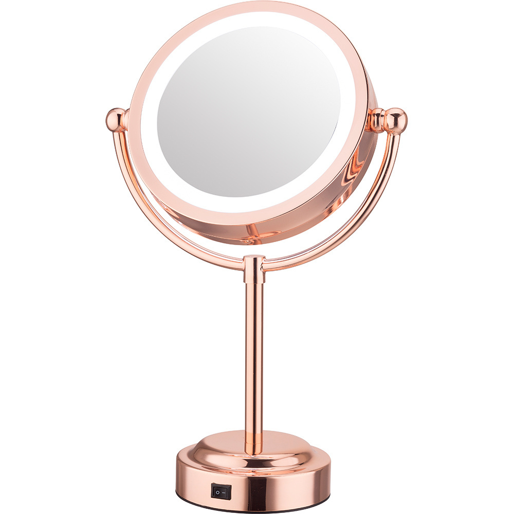 Advanced hollywood style  table stand magnifying desktop Led Makeup Mirror with magnification