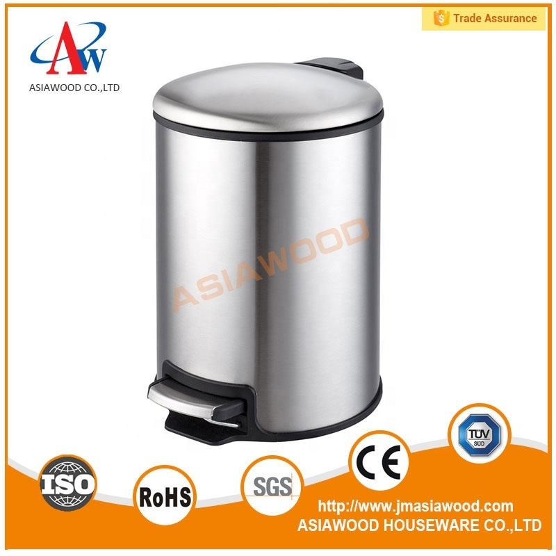 Durable Pedal Storage Bin Stainless Steel Trash Can Ash Bin (AWB126)3L/5L/12L/20L/30L