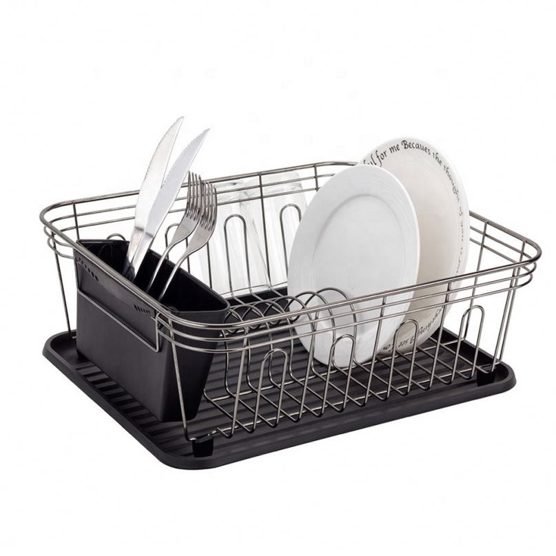 Kitchen black nickel dish iron wire rack