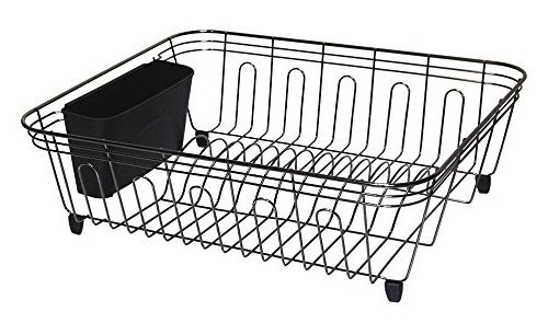 Kitchen black nickel dish iron wire rack