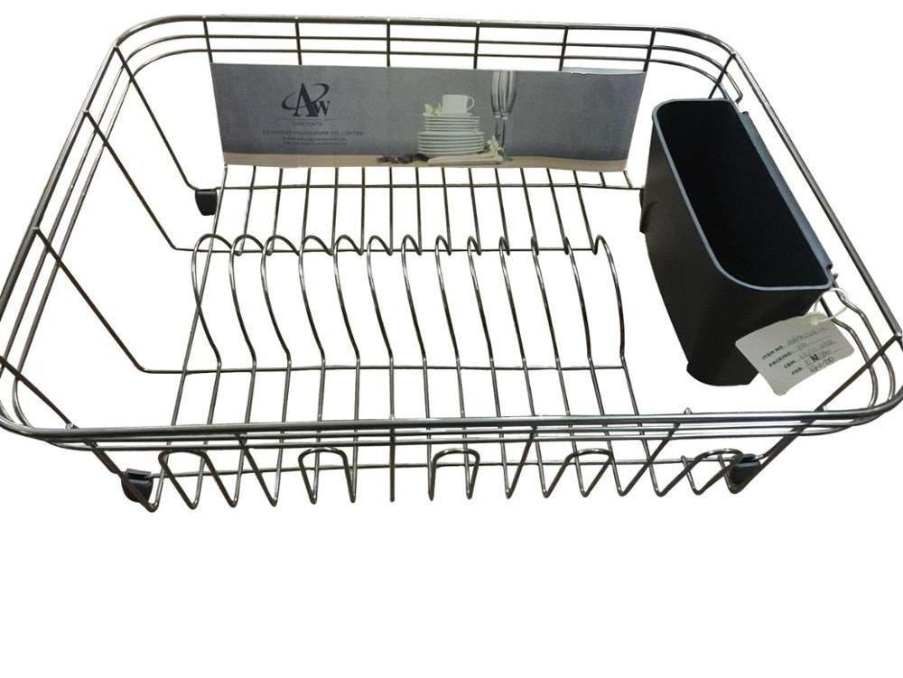 Kitchen black nickel dish iron wire rack