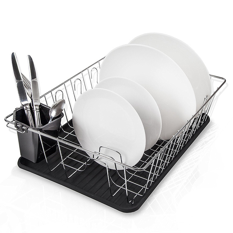 Hot selling product metal dish drying rack stainless steel kitchen storage utensil