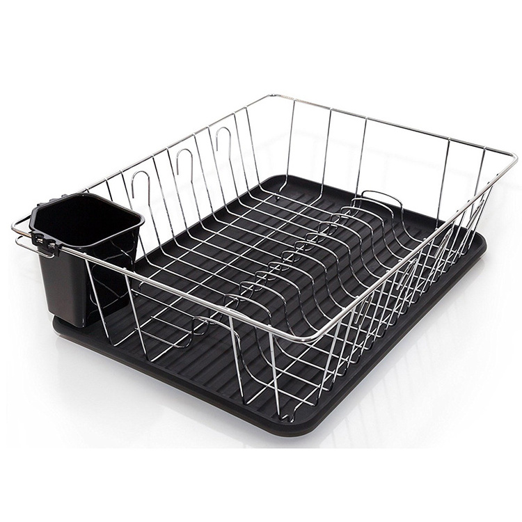 Hot selling product metal dish drying rack stainless steel kitchen storage utensil