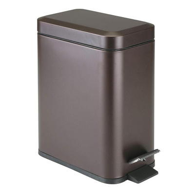 Bronze square step bins bathroom pedal bin waste bin