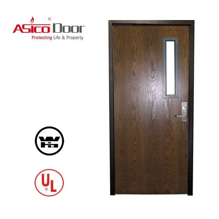 Commerical exterior wooden fire proof and sound proof door in China