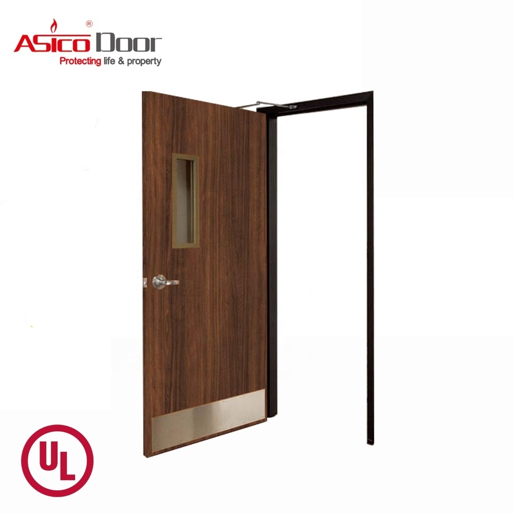 Commerical exterior wooden fire proof and sound proof door in China