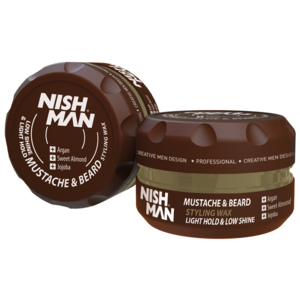 NISHMAN PROFESSIONAL MUSTACHE & BEARD STYLING WAX LIGHT HOLD & LOW SHINE