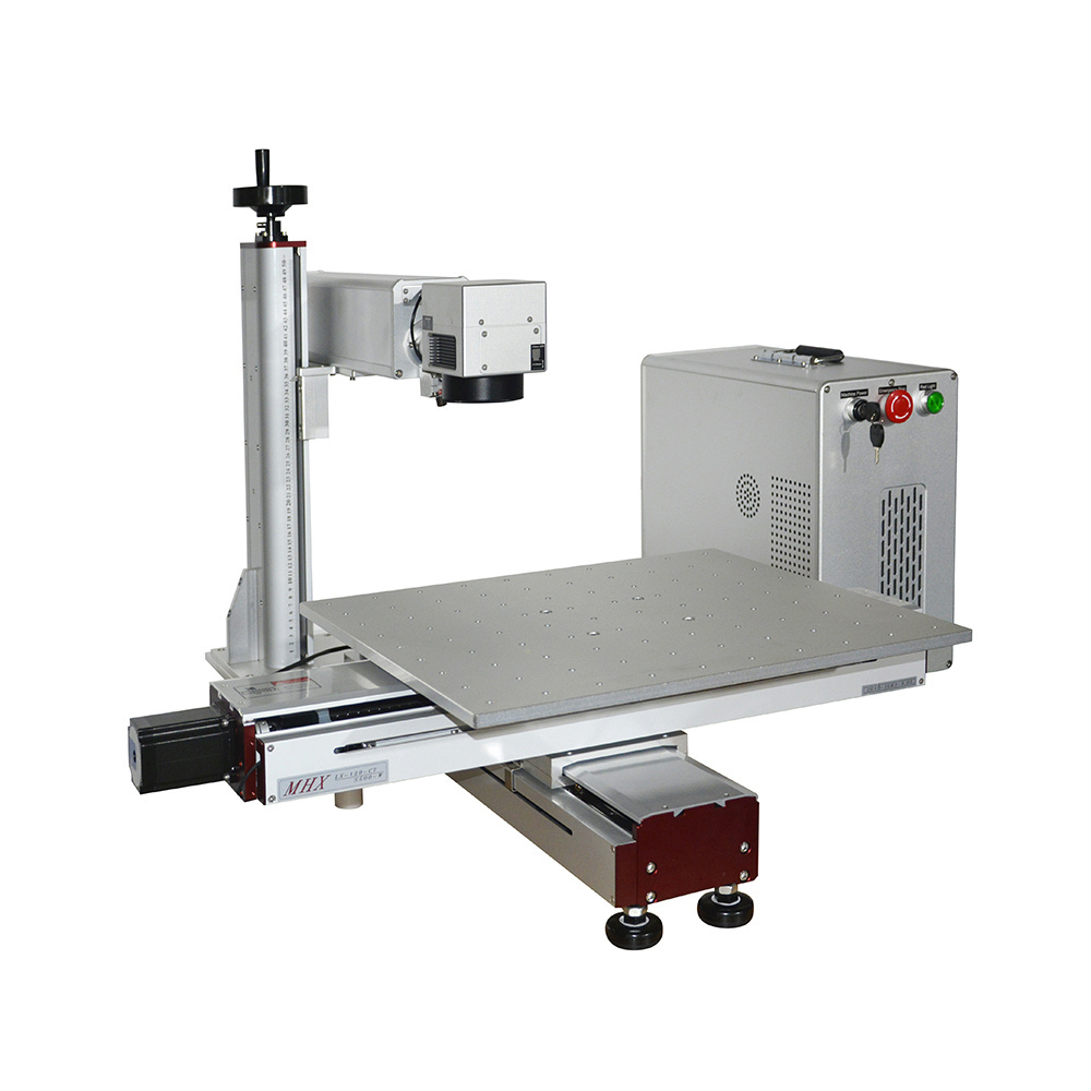 Big size industrial laser printer steel metal plate printing laser marking machine engraver with moving X and Y axis