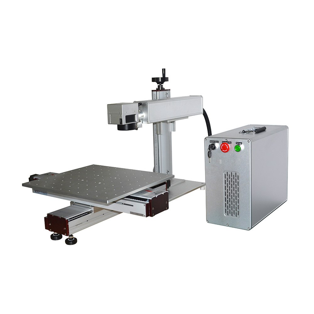 Big size industrial laser printer steel metal plate printing laser marking machine engraver with moving X and Y axis