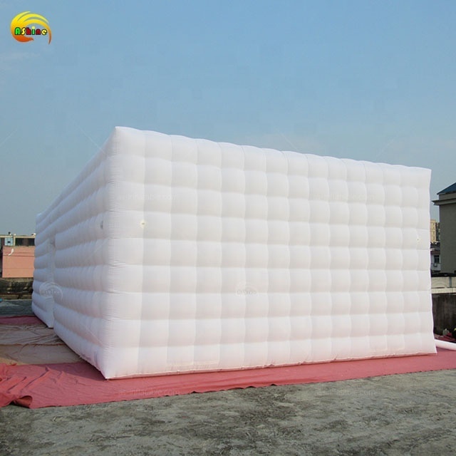 New arrival PVC material air blow up tent Inflatable white tent nightclub outdoor inflatable square tent for sale