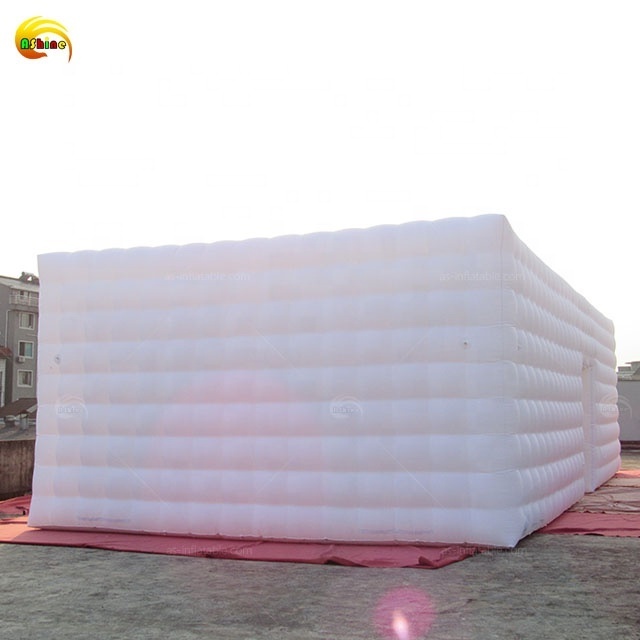 New arrival PVC material air blow up tent Inflatable white tent nightclub outdoor inflatable square tent for sale