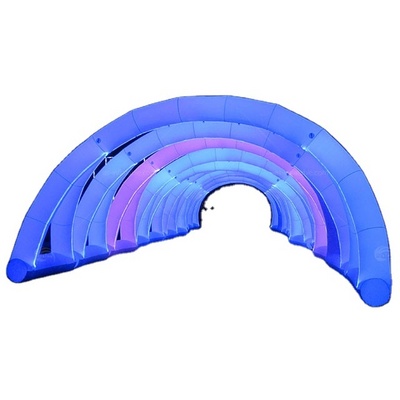 Customized Size & Color Decorative Party Inflatable Advertising Archway LED Light Inflatable Rainbow Arch