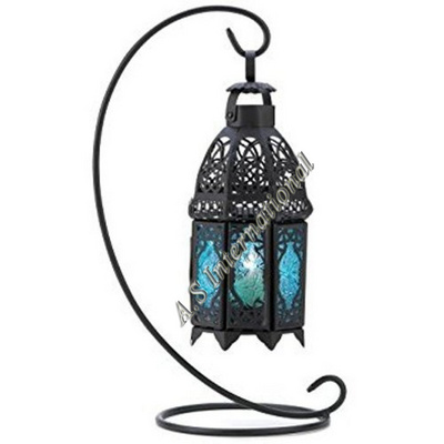 Hot Sale Black Unique Moroccan Metal Antique Candle Lantern Candle Holder Hanging Tea Light for Wedding and Garden Decoration