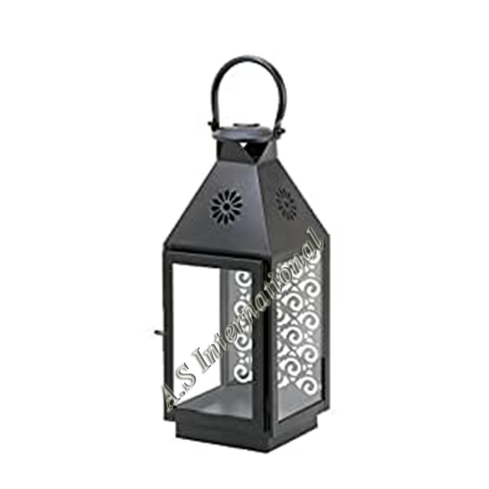 Hot Sale Black Unique Moroccan Metal Antique Candle Lantern Candle Holder Hanging Tea Light for Wedding and Garden Decoration